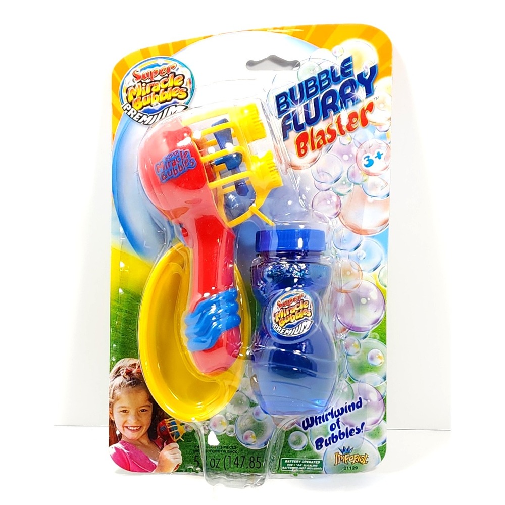 Bubble Flurry Blaster Super‎ Miracle Bubbles Premium New